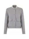 Herno Button-up Bomber Jacket In Gray