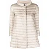 Herno Button-up Padded Jacket In Neutral