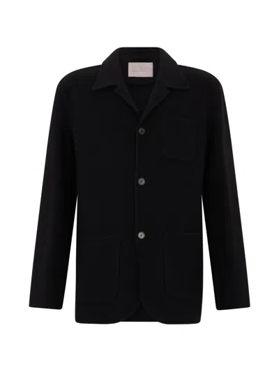 Herno Button-up Patch-pocket Jacket In Black