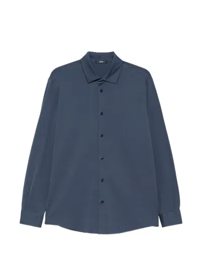 Herno Button-up Shirt In Blue