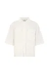 Herno Boxy Three-quarter Sleeve Buttoned Jacket In White