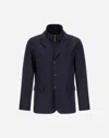 Herno Gore-tex Blazer Jacket With Removable Wind Guard In Blue