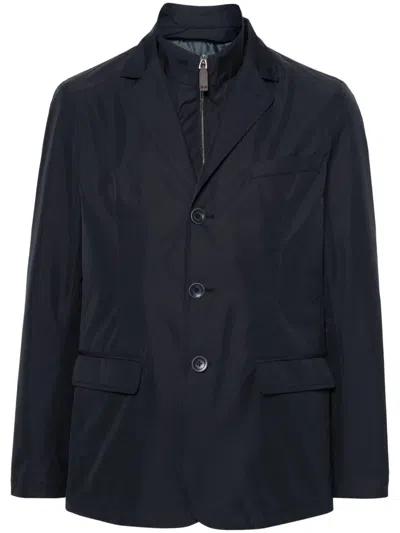 HERNO BYRON LAYERED SINGLE-BREASTED BLAZER
