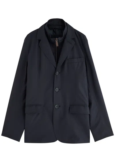 Herno Byron Shell Blazer In Navy