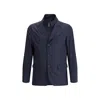 Herno Fabric Jacket With Chest And Front Pockets In Blue