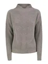 Herno Cable Knit Sweater In Grey