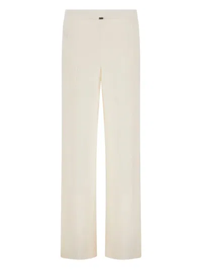 Herno Cable-knit Trousers In White