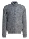 Herno Grey Single-breasted Wool Coat In Gray