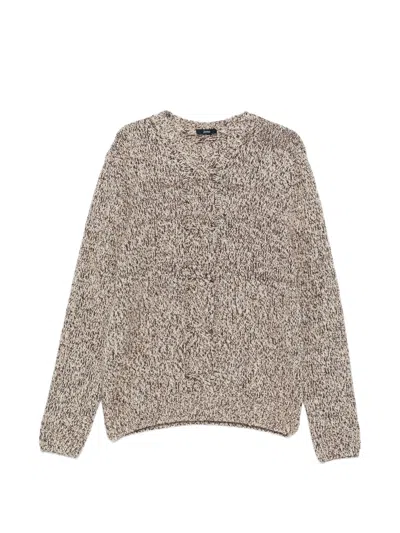 Herno Cable-knit Melange Sweater In Neutral