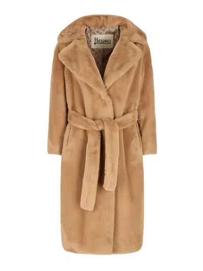 HERNO ABRIGO MIDI - CAMEL