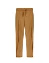 Herno Camel Wide-cut Trousers With Adjustable Ankle Features