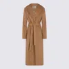 Herno Long Hooded Coat With Belt And Pockets In Black