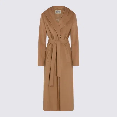 HERNO CAMEL WOOL COAT