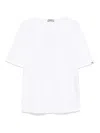 Herno Round Neck T-shirt With Snap Button Details In White