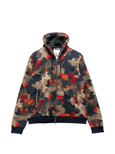 Herno Camouflage-print Zip-up Hoodie In Multi