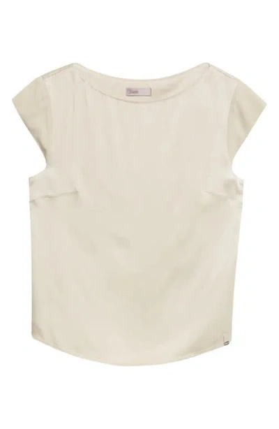 Herno Cap Sleeve Satin T-shirt In White