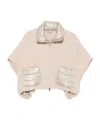 Herno Resort Short-sleeve Poncho In Neutral