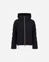 Herno Cape In Cashmere, Silk And Satin In Blue