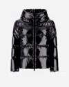 Herno Zipped Hooded Down Jacket In Black