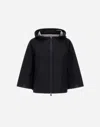 Herno Goretex New Paclite Zipper Cape In Black