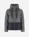 Herno ラミネート ヘリンボーン エコエイジ ケープ In Grey
