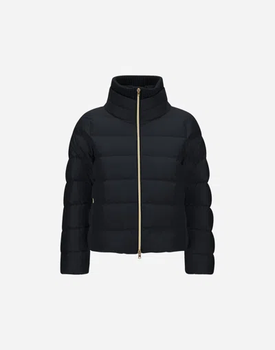 Herno Quilted High-neck Jacket In Black