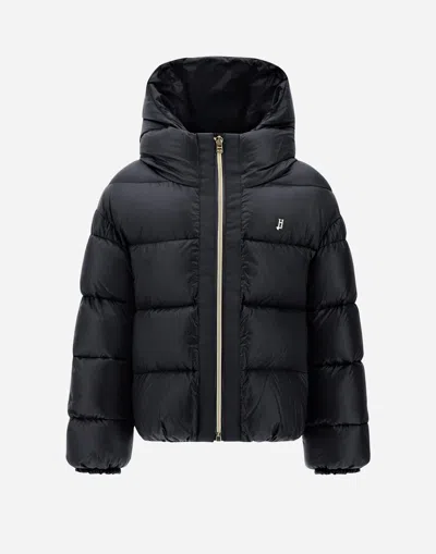Herno Kids' ウルトラライトナイロン コート In Black