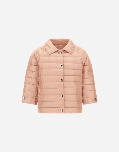 Herno Kids' Cape In Nylon Ultralight In Light Pink