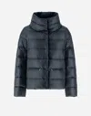 Herno Cape In Nylon Ultralight In Navy Blue