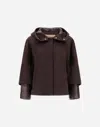 Herno Cape In Pure Cashmere And Nylon Ultralight In Brown