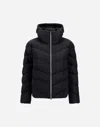 Herno Techno Satin Down Jacket In Black