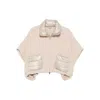 Herno Resort Short-sleeve Poncho In Neutral