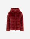 Herno Cappa In Lady Alternative Fur In Red
