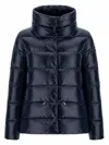 Herno Down-filled Quilted Jacket With Polyamide Shell And Cotton-trim In Black