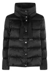 Herno Lightweight Puffer Jacket With High Collar In Black