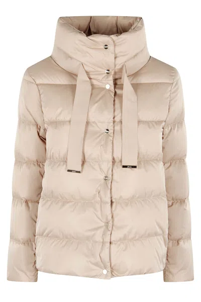 Herno Cappa In Raso In Brown