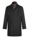 Herno Button-fastening Detachable-liner Coat In Black
