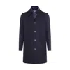 Herno Lapel Side Pockets Long Sleeves Coat In Blue