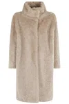 Herno Cappotto Curly Faux Fur In Chantilly