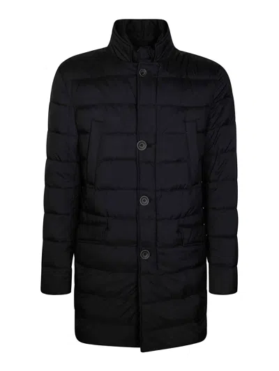 Herno Quilted Black Nylon Down Coat