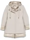 Herno Cappotto Svasato In Lana Con Imbottitura In Neutral