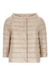 Herno Cappuccino Nylon Down Jacket In Beige