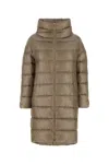 Herno Women Cappuccino Nylon Matilde Down Jacket In Brown
