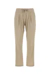 Herno Stretch Nylon Pant Inverted Pleats In Chantilly