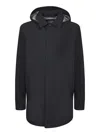 Herno Carcoat Hevolution Black Trench Coat In Black