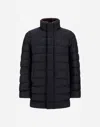 Herno Carcoat In Cashmere, Silk And Monogram In Blue