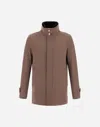 Herno Carcoat In Pureâ Cashmere In Brown