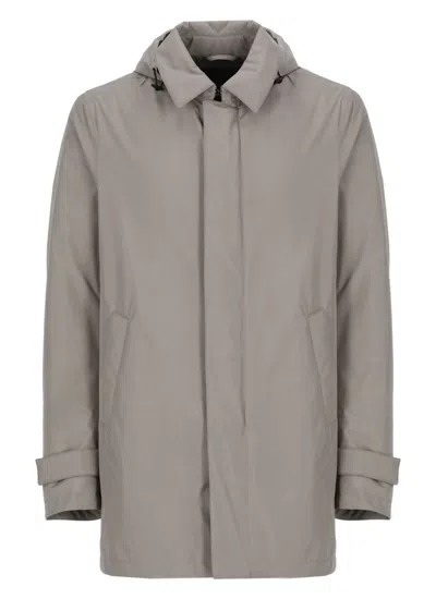 Herno Laminar 2-layer Goretex Coat In Gray