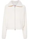 Herno Wool Zipped Cardigan In White