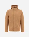 Herno Cardigan In Cob�stitch Wool In Gold